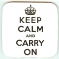 Keep Calm Coaster (in white)