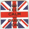Keep Calm Coaster (union flag)