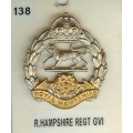 CB 138 - Royal Hampshire Regiment GV1 CB 138 - Royal Hampshire Regiment GV1