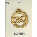 CB 049 Royal Armoured Corps pre 1943 CB 049 Royal Armoured Corps pre 1943