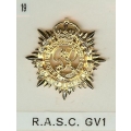 CB 019 - Royal Army Service Corps GV1 CB 019 - Royal Army Service Corps GV1