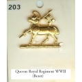 CB 203 - Queens Regiment WWII (Beret) CB 203 - Queens Regiment WWII (Beret)