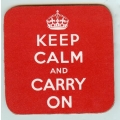 Keep Calm Coaster (in red)