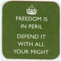 Keep Calm Coaster (freedom is in peril on green) Keep Calm Coaster (freedom is in peril on green)