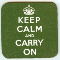 Keep Calm Coaster (in green) Keep Calm Coaster (in green)