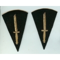 GSB 003 Comando Daggers Gold On Black (Pair)
