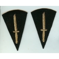 GSB 003 Comando Daggers Gold On Black (Pair) GSB 003 Comando Daggers Gold On Black (Pair)