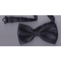black polyester ready tie bow tie