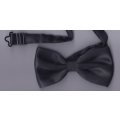 Black Polyester Ready Tie Bow Tie  Black Polyester Ready Tie Bow Tie